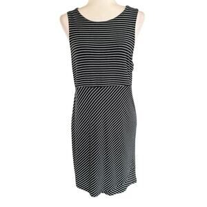 NWT Athleta Stripe La Palma Dress Black White Stripe Coastal Preppy Prep $98 M